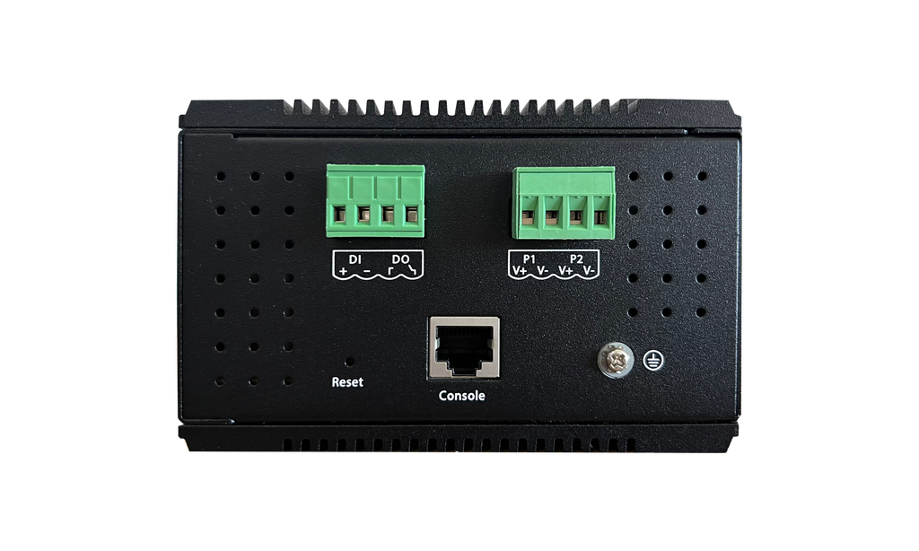 Avcomm 12-Port Industrial Unmanaged Ethernet Switch 4012GX4-AC